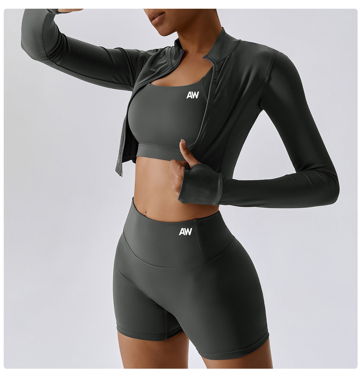 Athena - 3in1 Shorts Set Grey