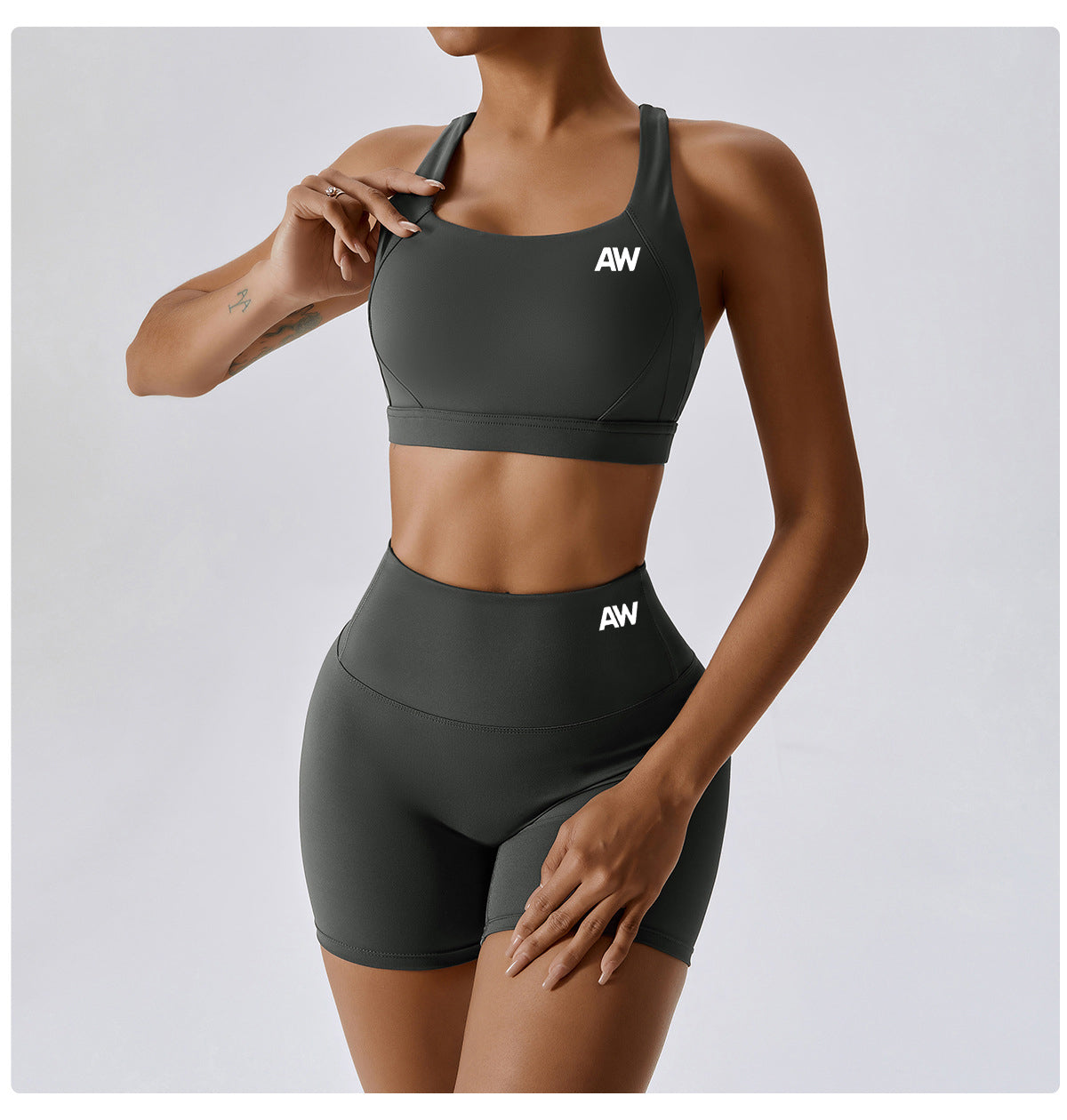 Athena - 3in1 Shorts Set Grey