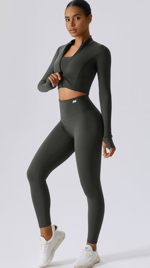 Athena - 3in1 Leggings Set Grey