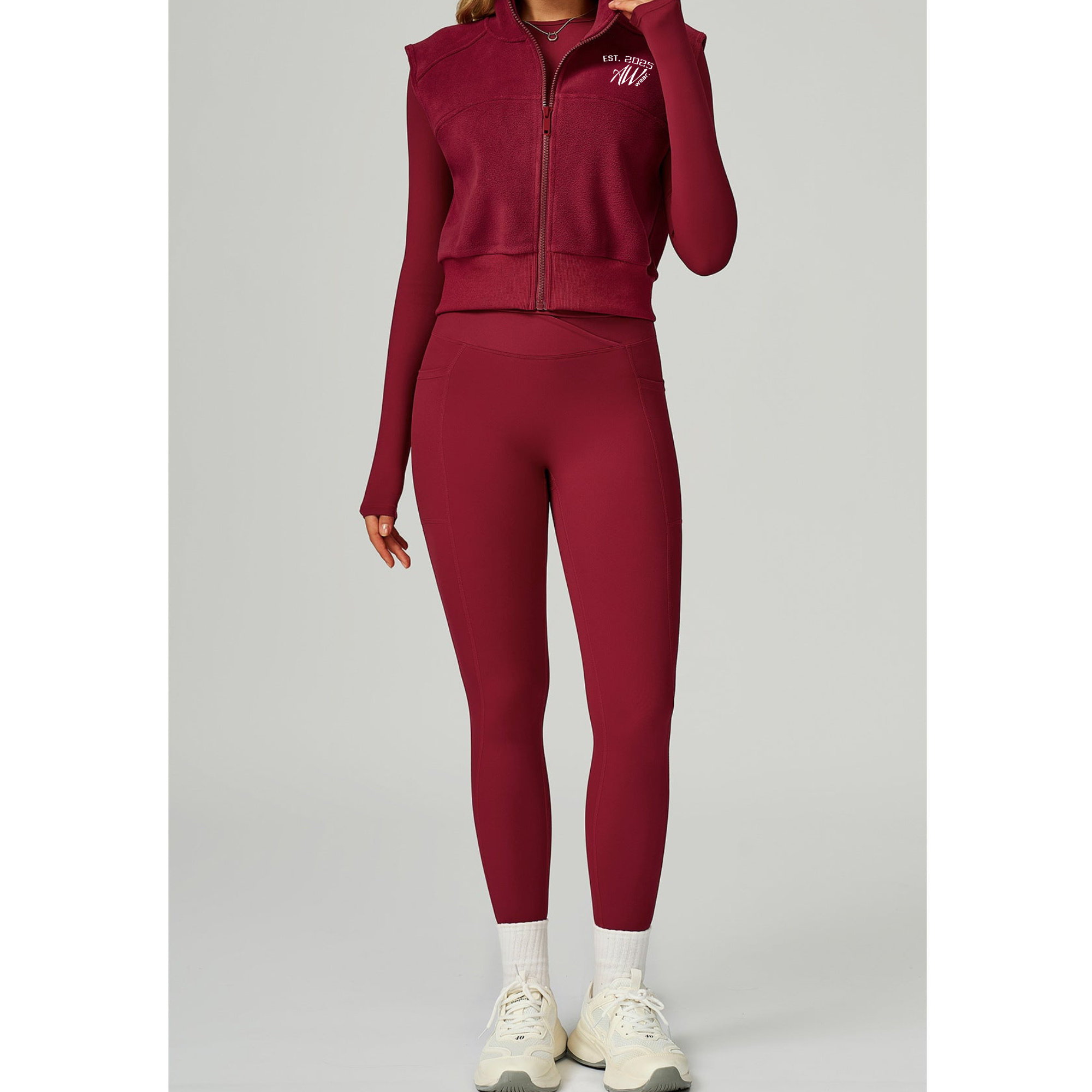 CORE VEST Premium Fleece Cherry