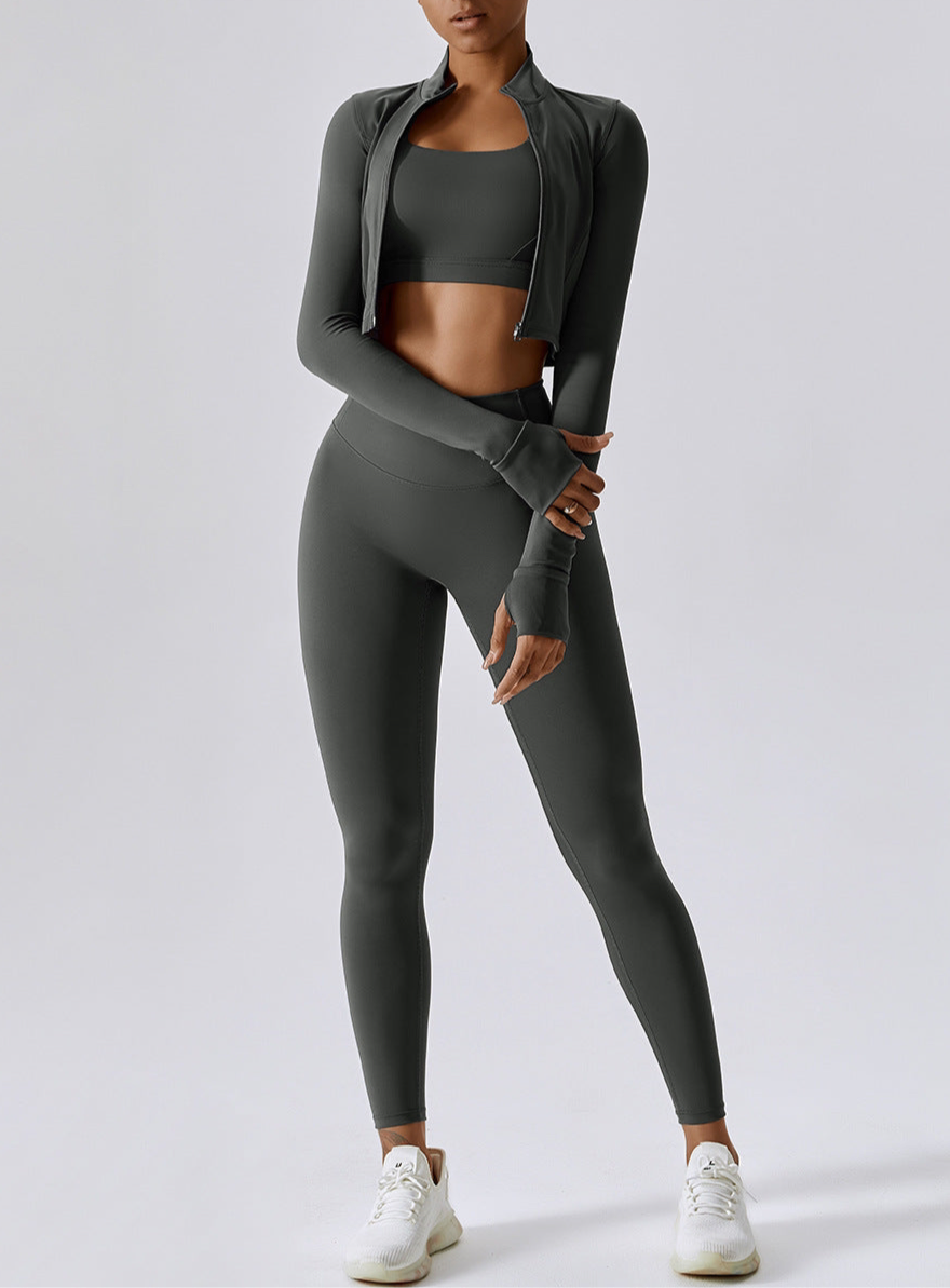 Athena - 3in1 Leggings Set Grey