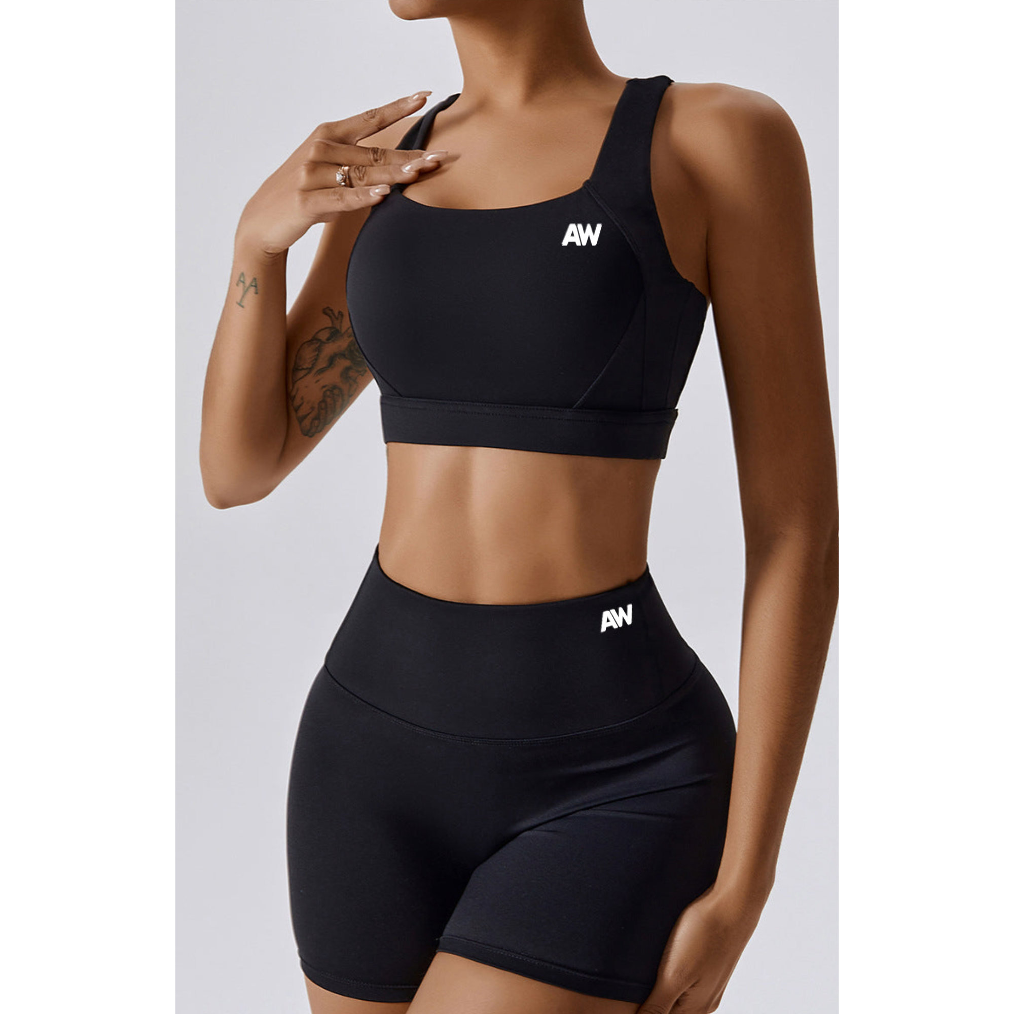 ATHENA Short Set Black